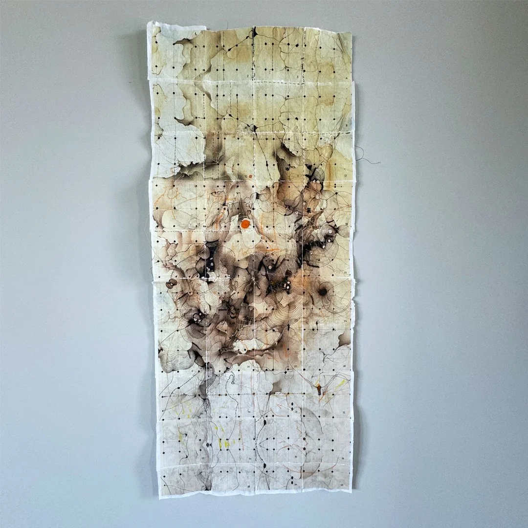 I am thrilled to share my latest artwork, "Unseen Symphony," created for a friend and collector. Through this piece, I reflect on the often overlooked currents of energy and information that sculpt our everyday experiences. The structured g
