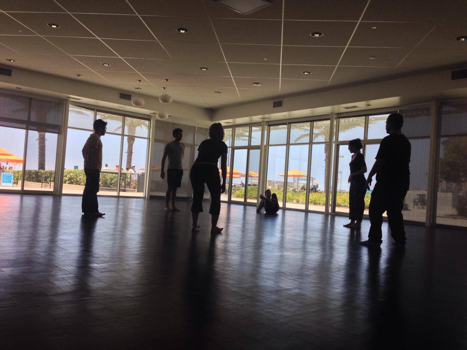 Leading Rehearsal for Rogue Artists Ensemble's Hyperbole:bard at the Annenberg Beach House