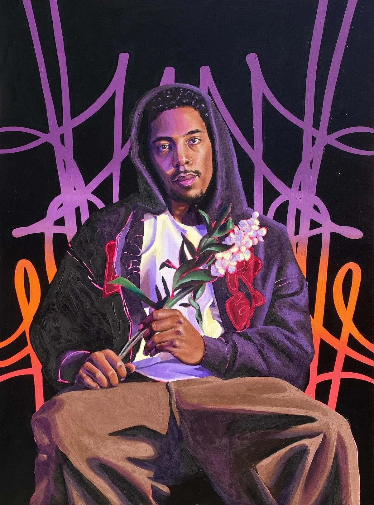 The Offering, acrylic on canvas, 36x24", 2024