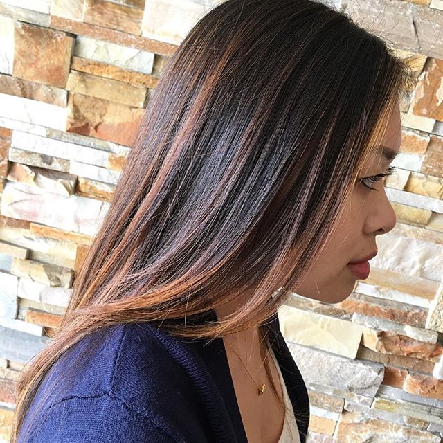 Summer balayage! #hair #summer #balayage #darkhair #woodlandhills #americansalon #modernsalon #caramelbalayage #hairbyhenni #hairconcept2000