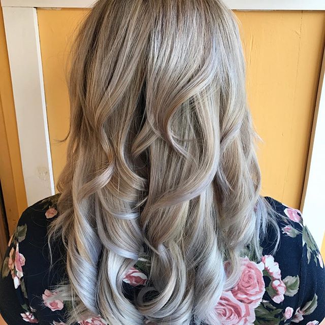 Silver Ombré #ombre #silver #hair #curls #blonde #beauty #americansalon #modernsalon #hairconcept2000 #hairbyjulie