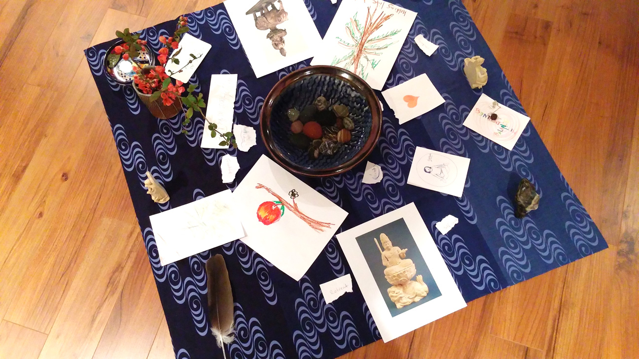 Mandala from The Work that Reconnects workshop March 28 photo by Ann Gillespie
