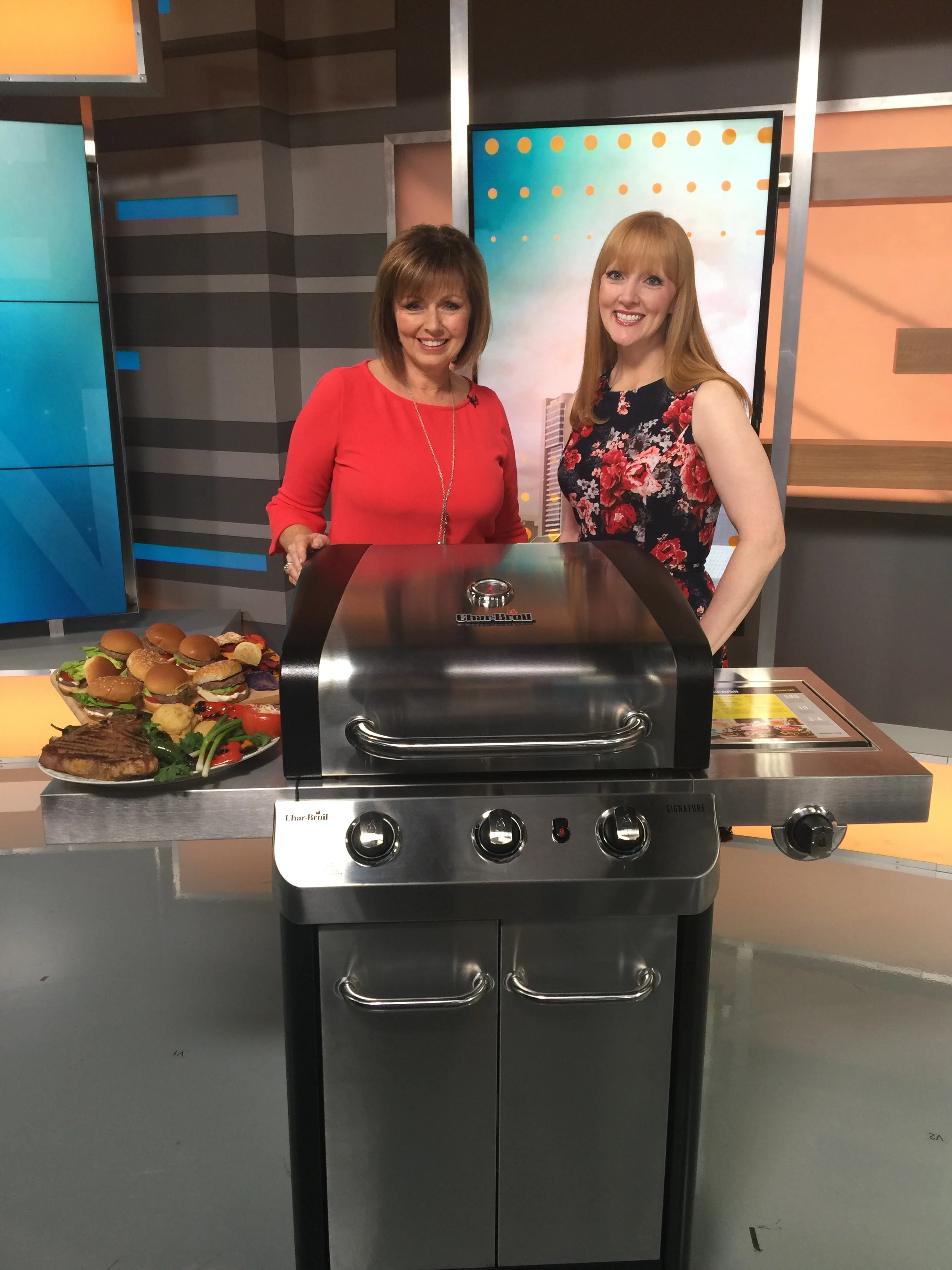 With "Talk of the Town" host Meryll Rose at WTVF-TV.