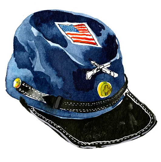 Union Army My Uncle Charles, a history teacher and lifelong buff, was always giving me stuff that had to do with the Alamo, the Civil War and World War II. One of the few items that's (somewhat) survived many moves and basement toy boxes is this Union soldier hat.