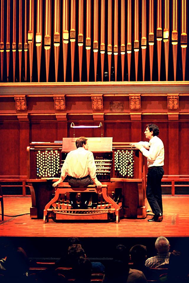 Hill Auditorium Vincent Dubois Masterclass Fall 2013 photo by Sherri Brown