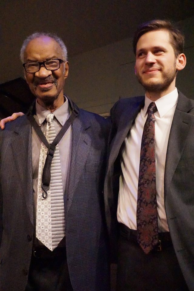 Kerrytown Concert House Dreamers CD Release Party l-r George Benson, me February 26, 2015 photo by Laura Wyman