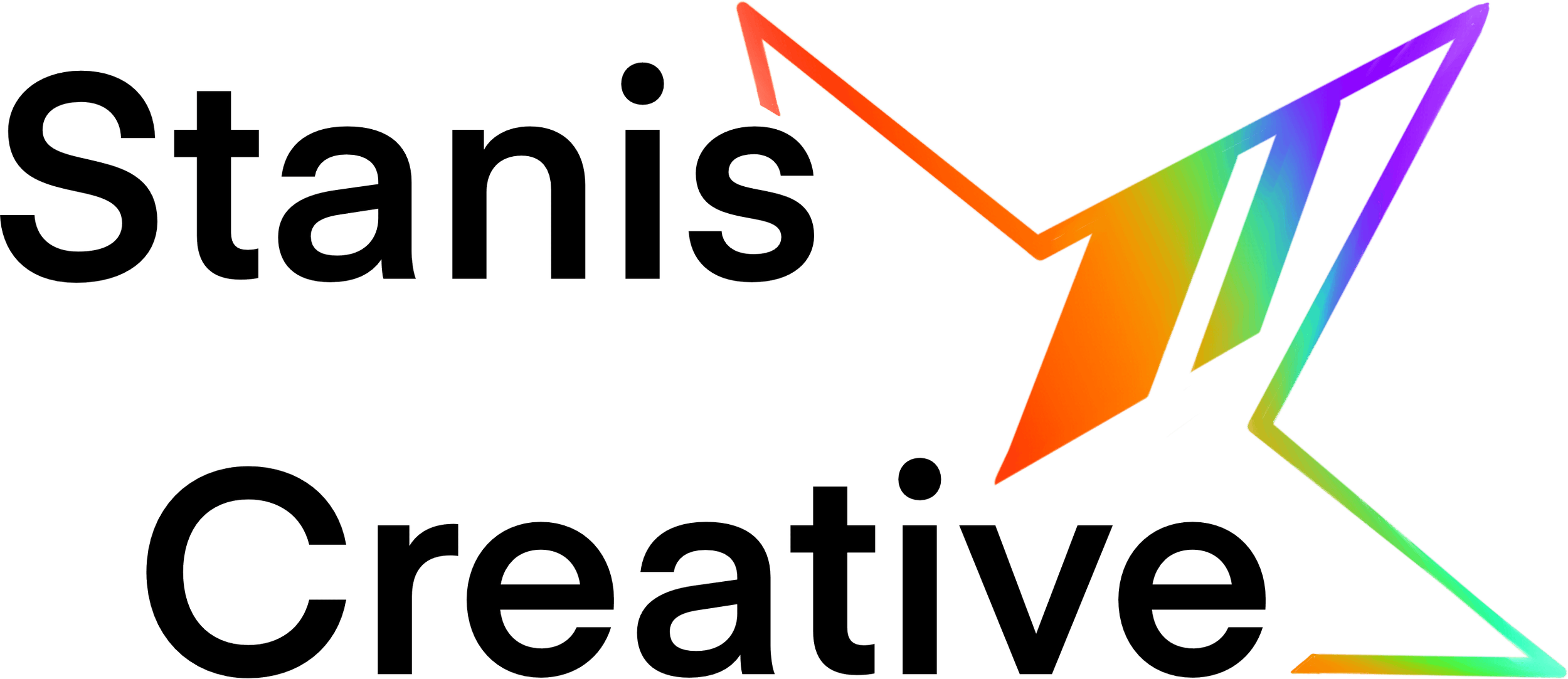 Text overlay that reads 'Stanis' and 'Creative' with an colorful star graphic.
