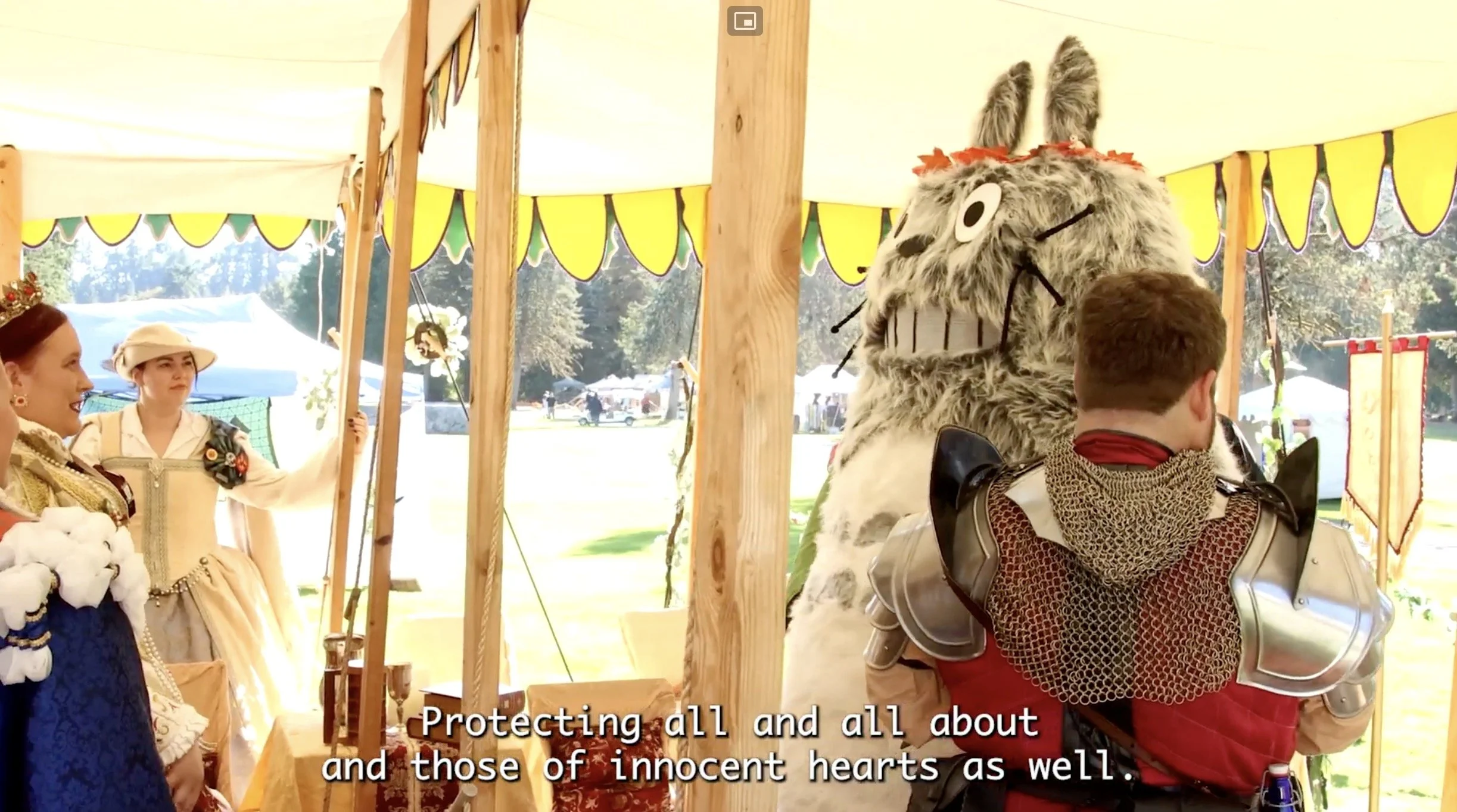 A video still with captions added allowing for audio accessibilty.