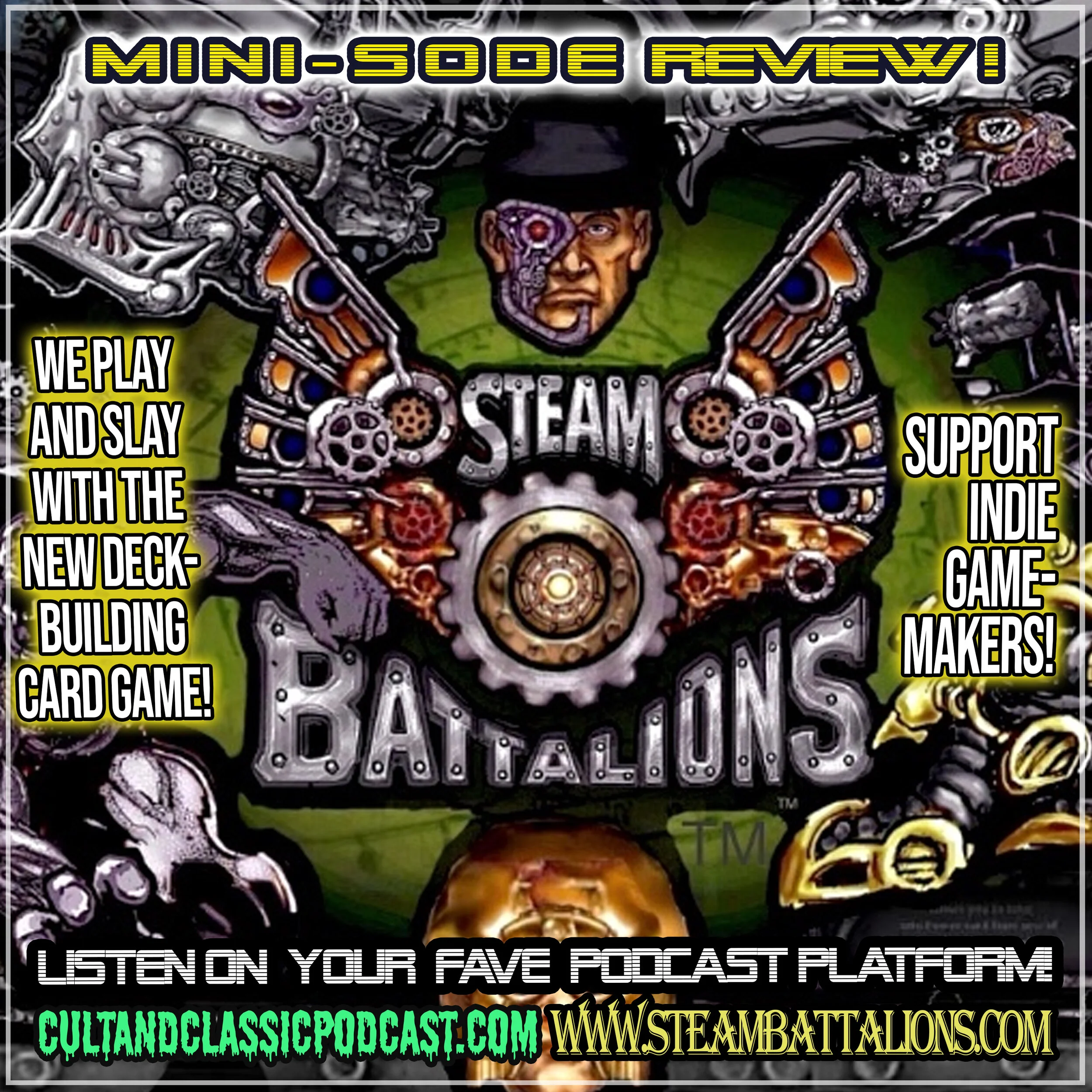 MINI-SODE: "STEAM BATTALIONS" Deck-Building Card Game Review!