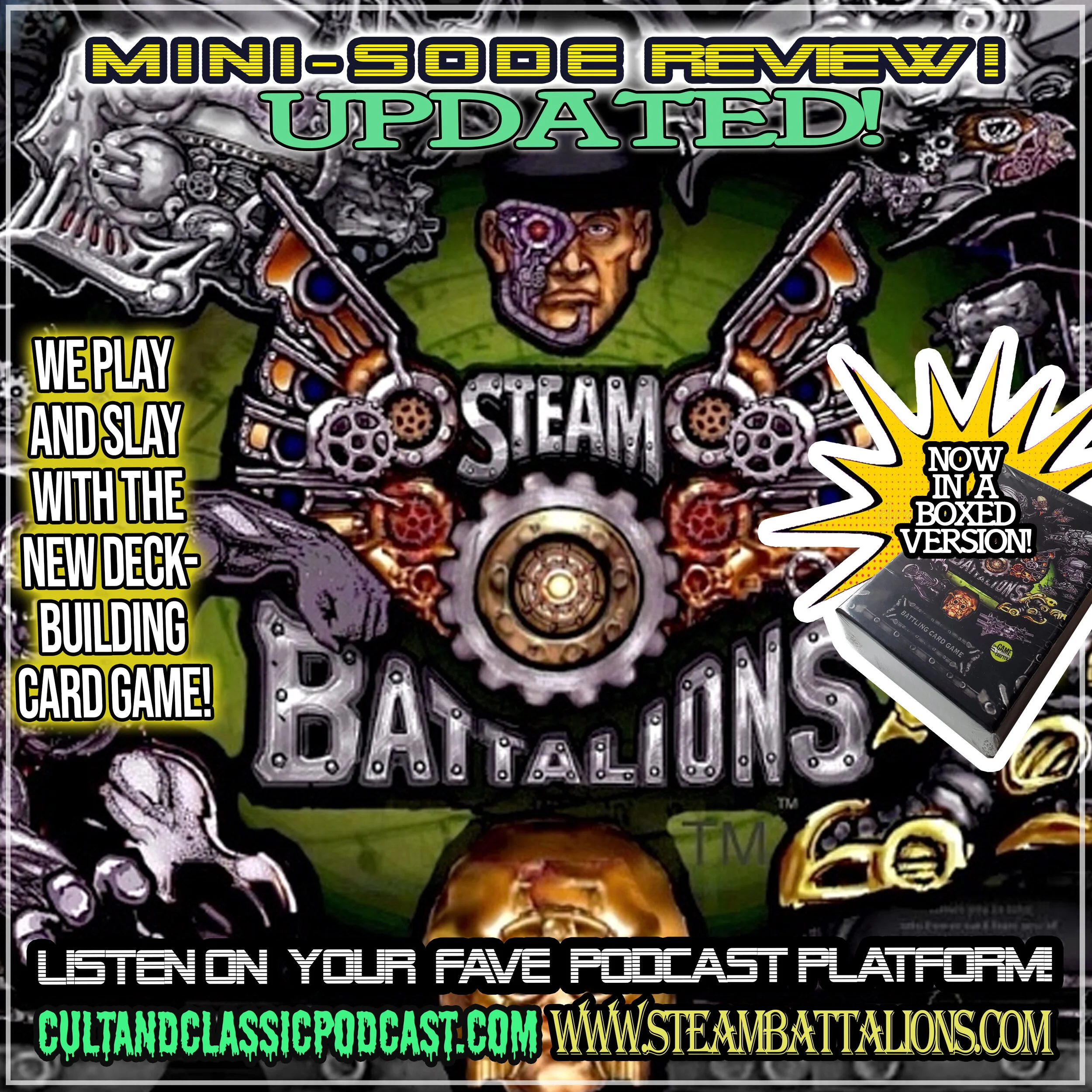 MINI-SODE *UPDATED!: "STEAM BATTALIONS" Deck-Building Card Game Review!