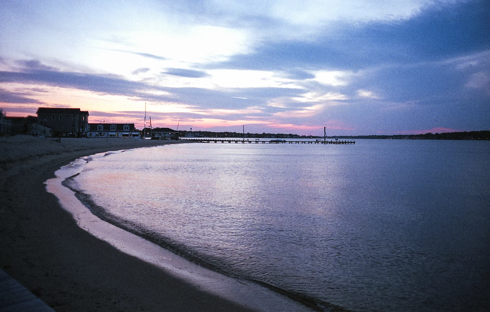 Purple sunset at the river