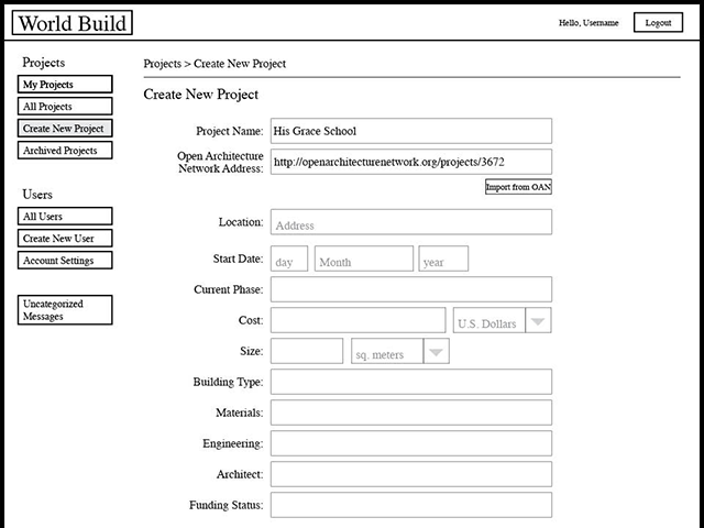 Wireframes for the web-based product