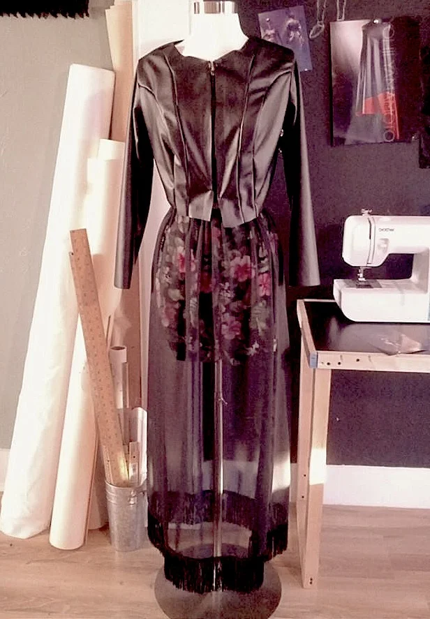 Designed, cut & sewn by TISSU student/aspiring fashion designer DIANA RIOS