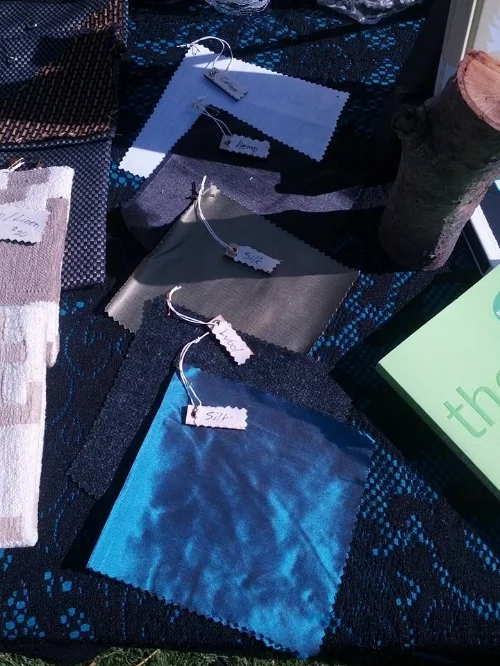 Silk, organic cotton, wool & hemp.