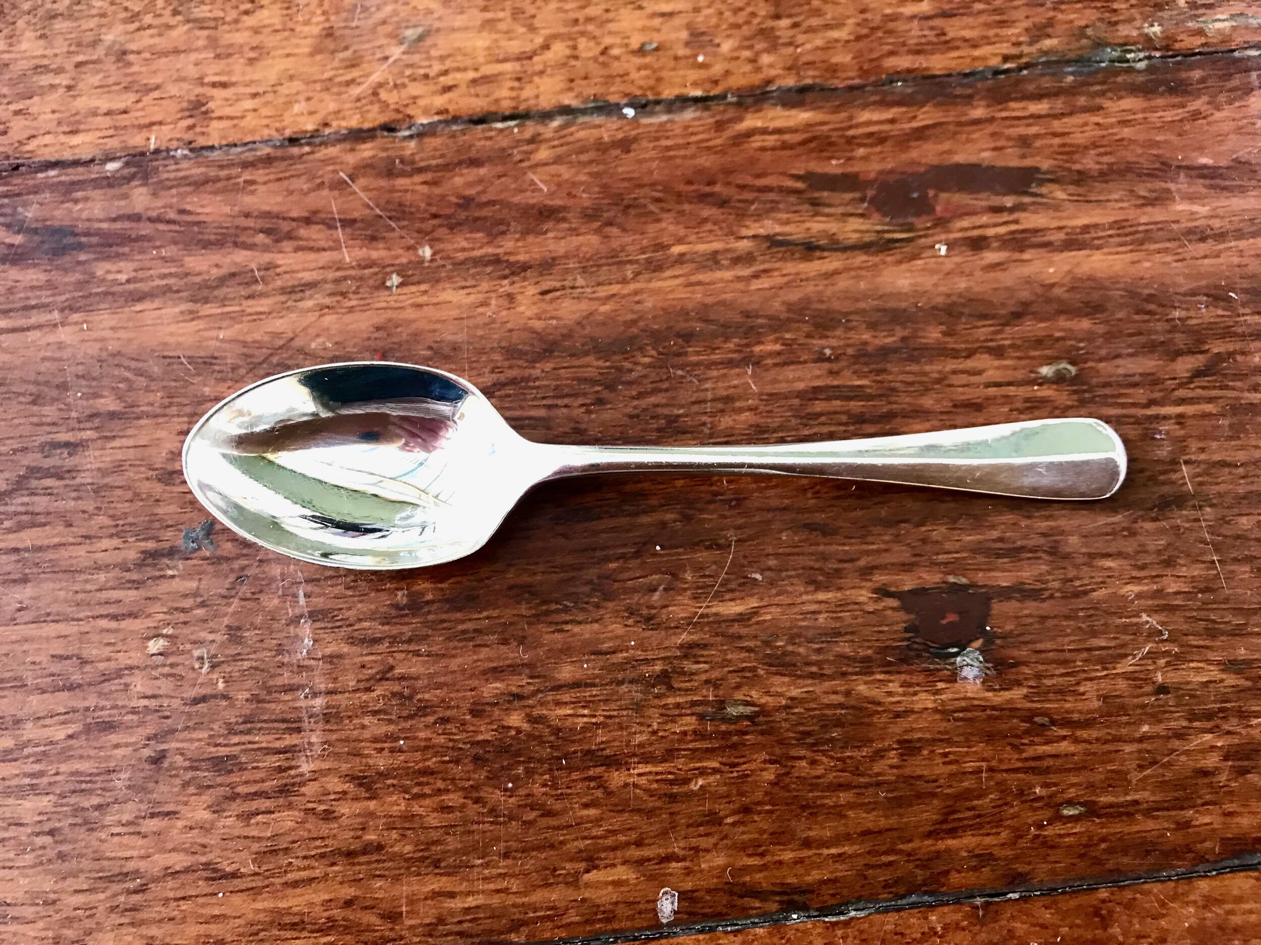Sterling silver rattail spoon hallmarked Sheffield 1879