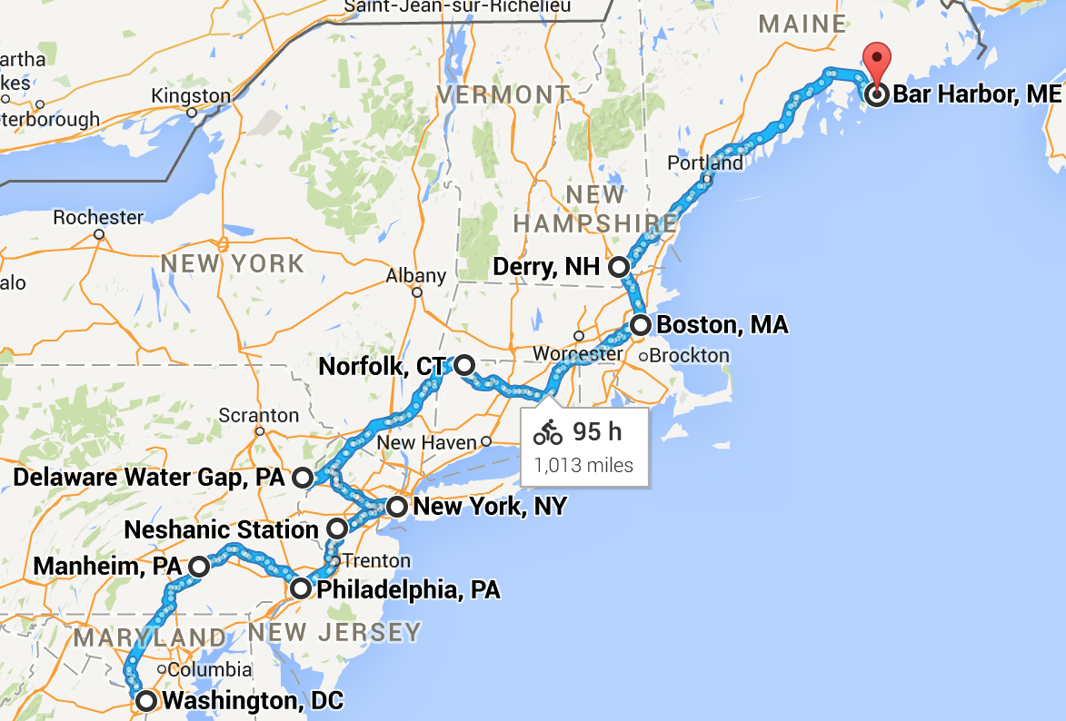 Phase 3: Washington, DC to Bar Harbor, ME