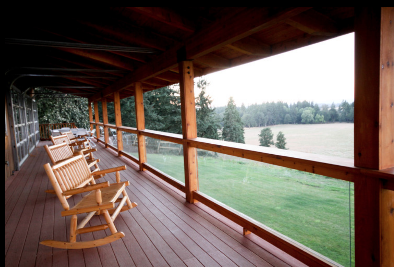 Peaceful areas to relax, read, write and talk with others.