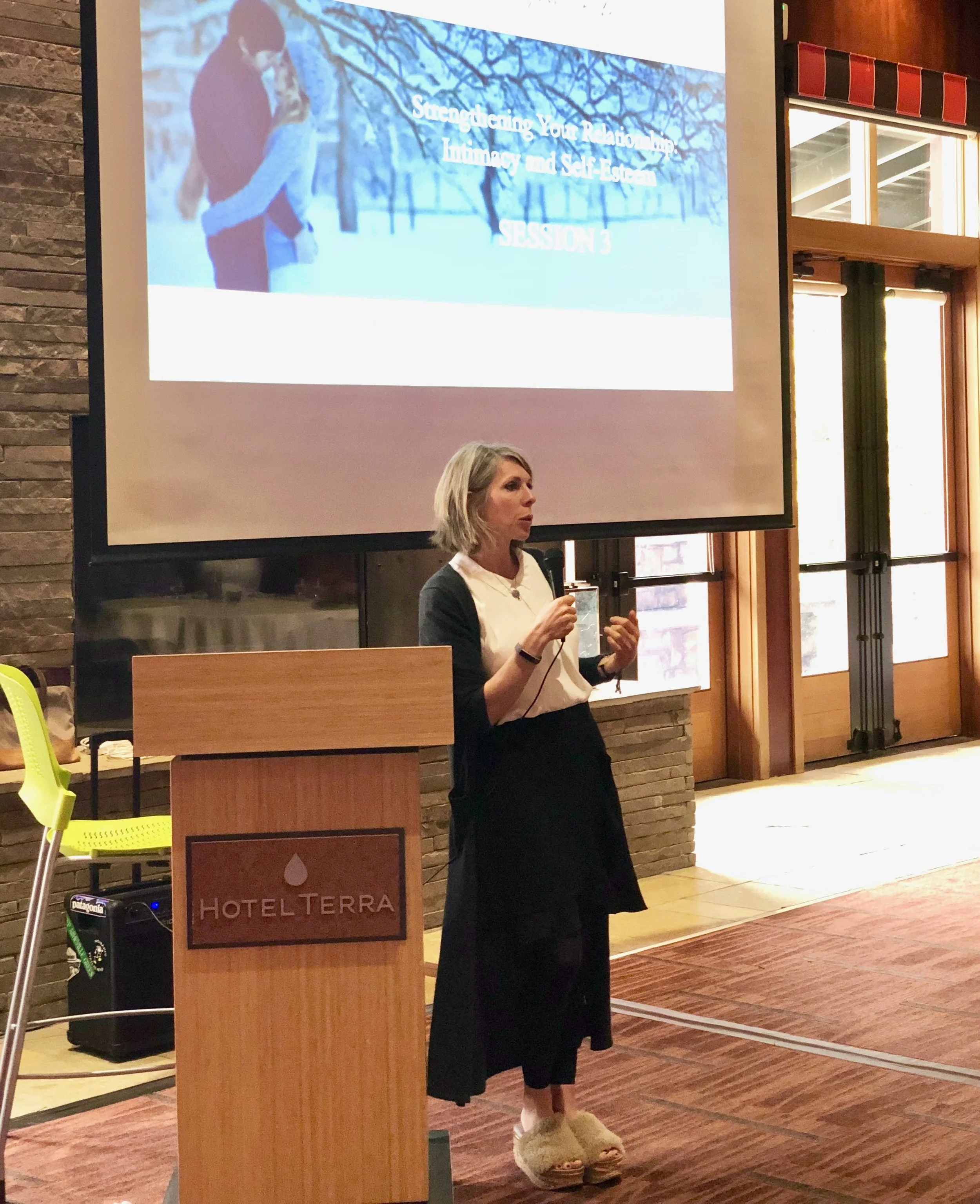 Dr. Finlayson-Fife presenting at 2018 Jackson Hole Couples’ Retreat