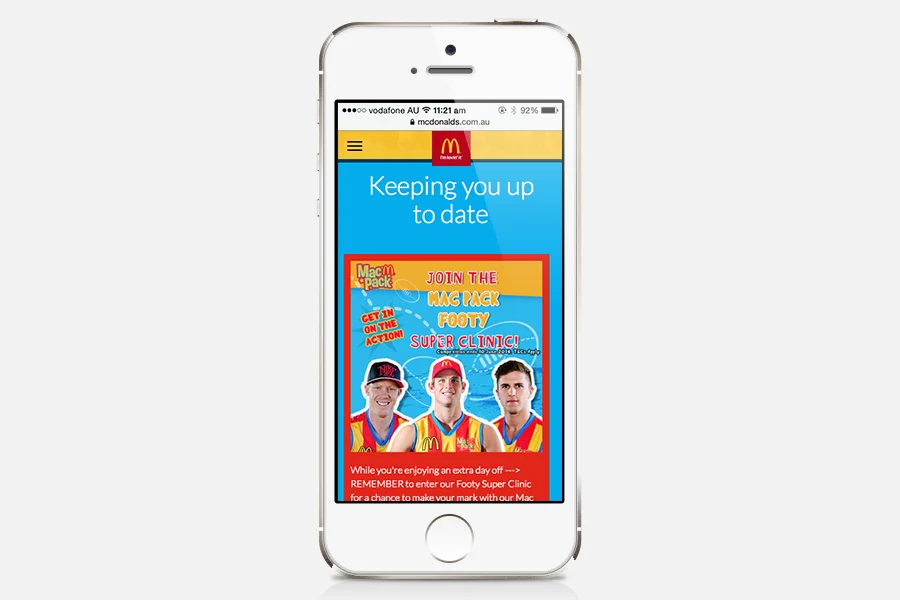 Mobile Home Page (scrolled)