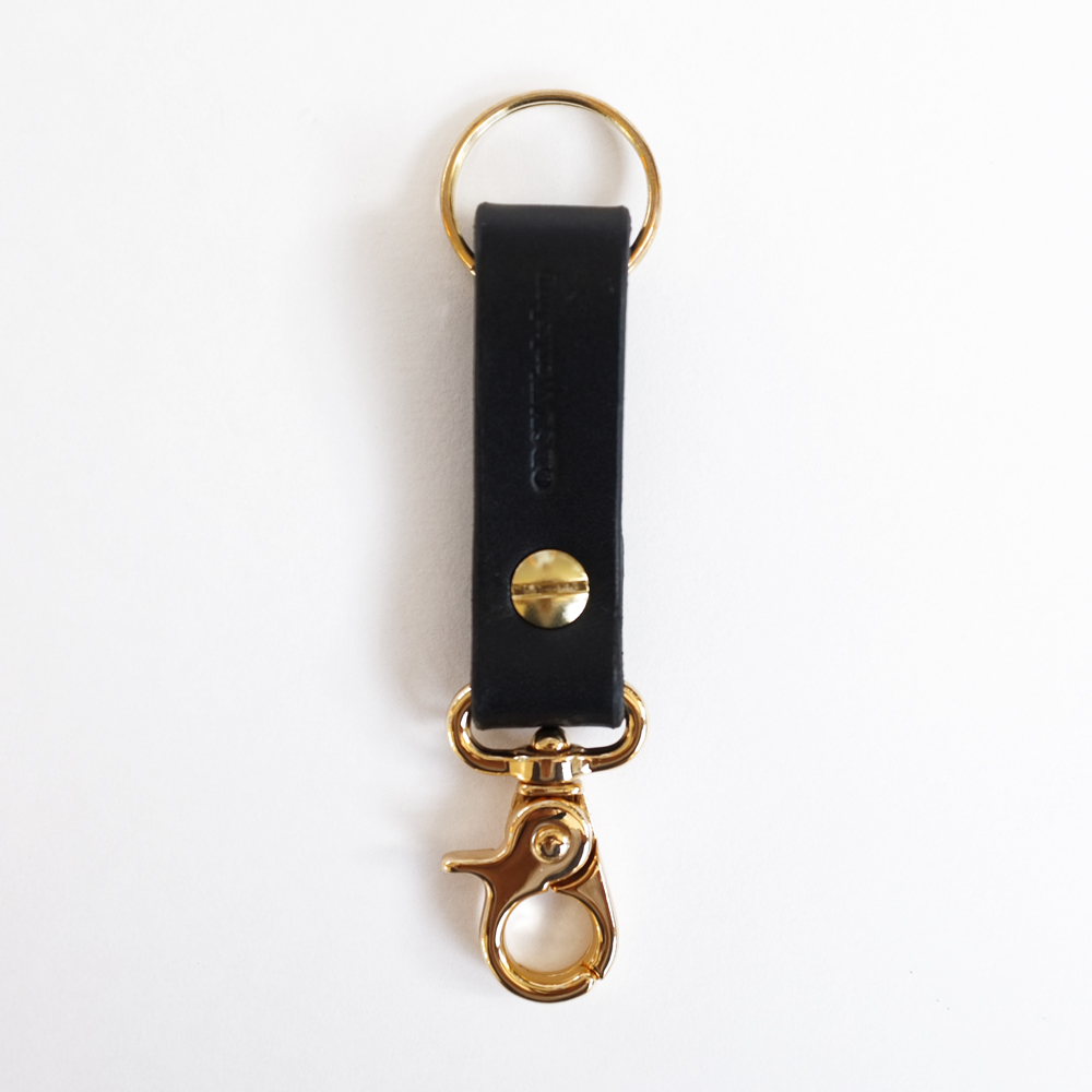 Short Leather Keychain - Black — ODSY Workshop