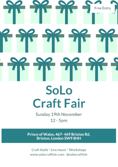 Brixton Christmas Market SoLo Craft Fair