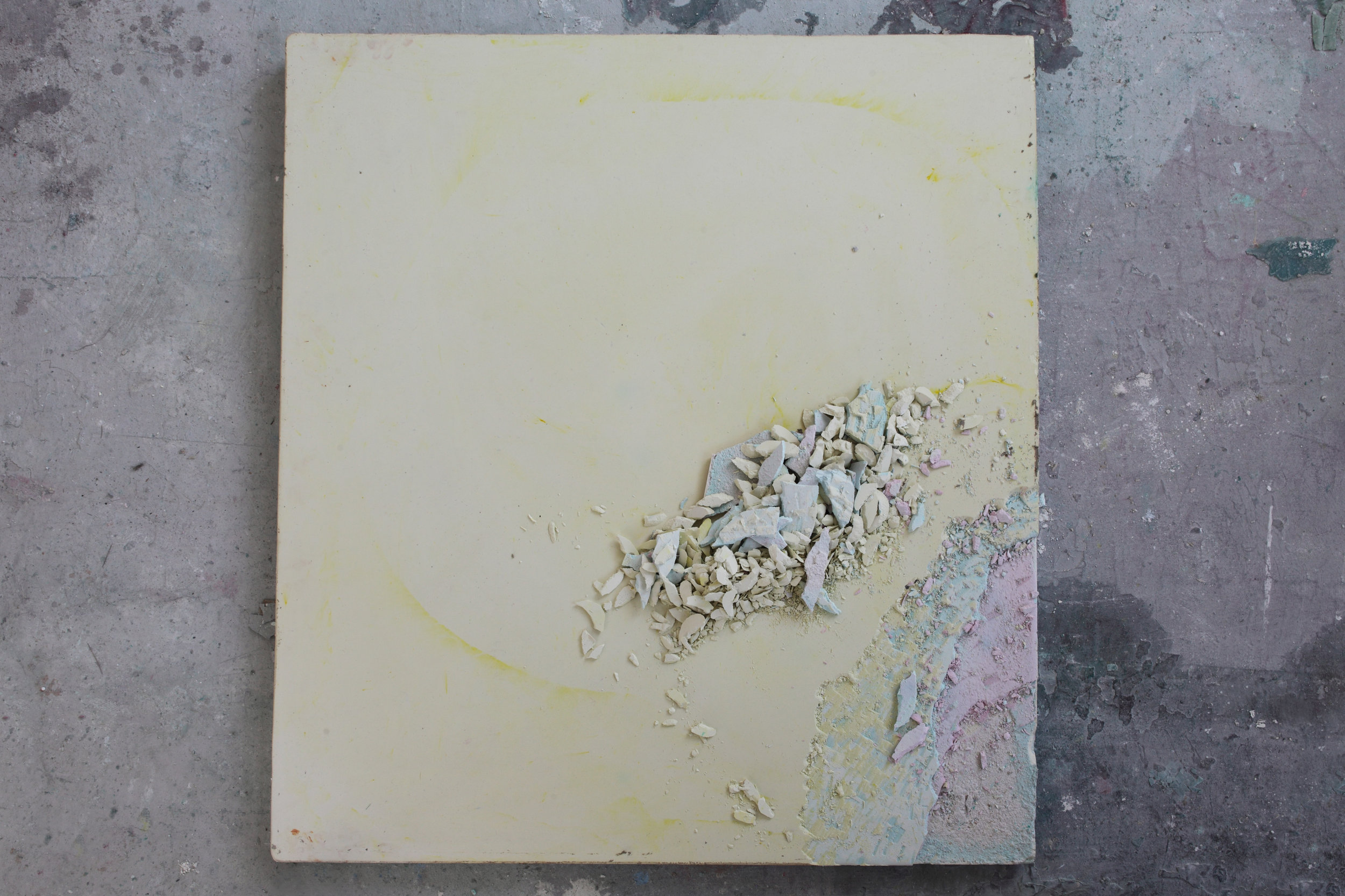 Studio View 2014: Chalk no. 4 - Colored chalk, 100 x 100 cm, Maastricht, 2014