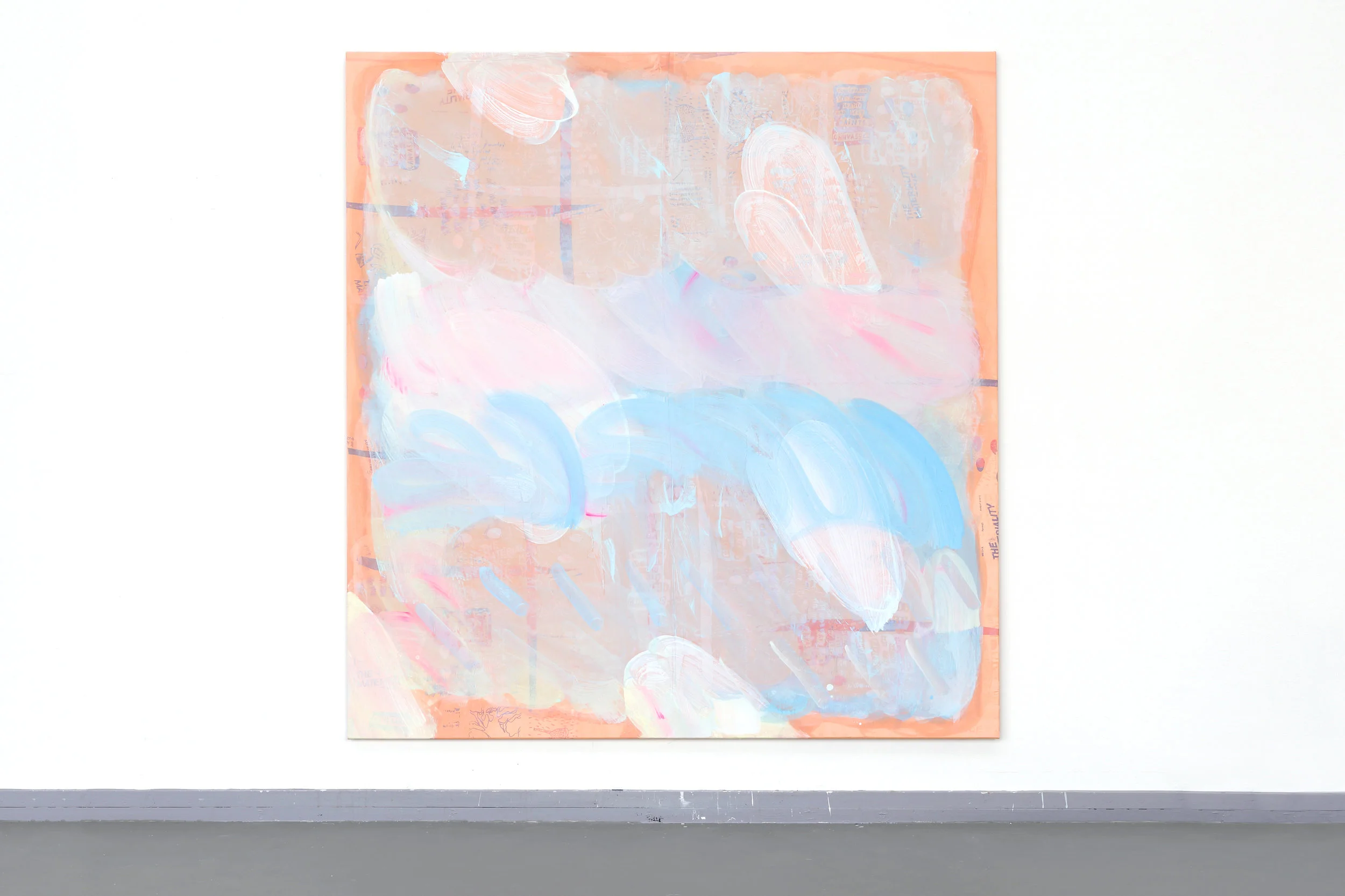Honey, the way you play that game makes me feel so, makes me feel so.. - Egg-tempera, primers on silkscreen print on lining, 190 x 200 cm, In private collection, 2018