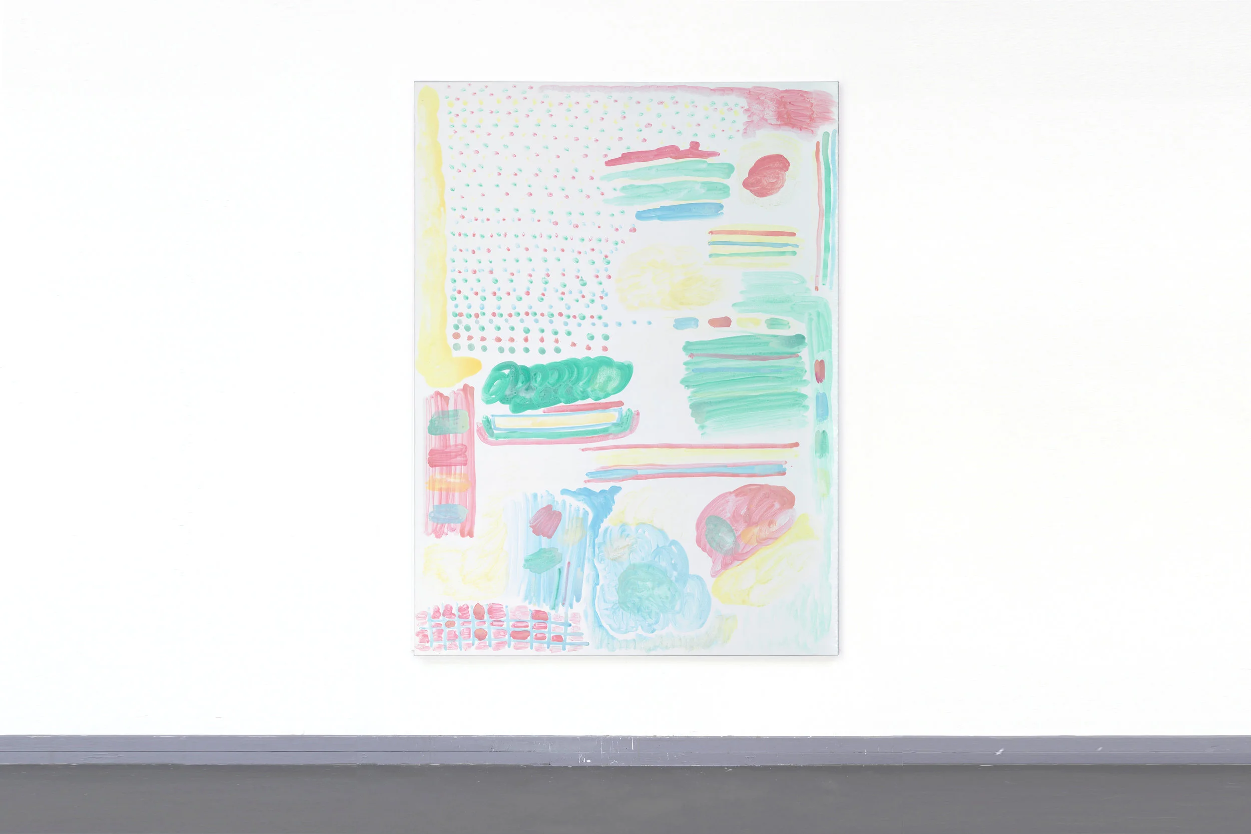 Testdoek 1 - Egg-tempera on canvas, 140 x 170 cm, 2017