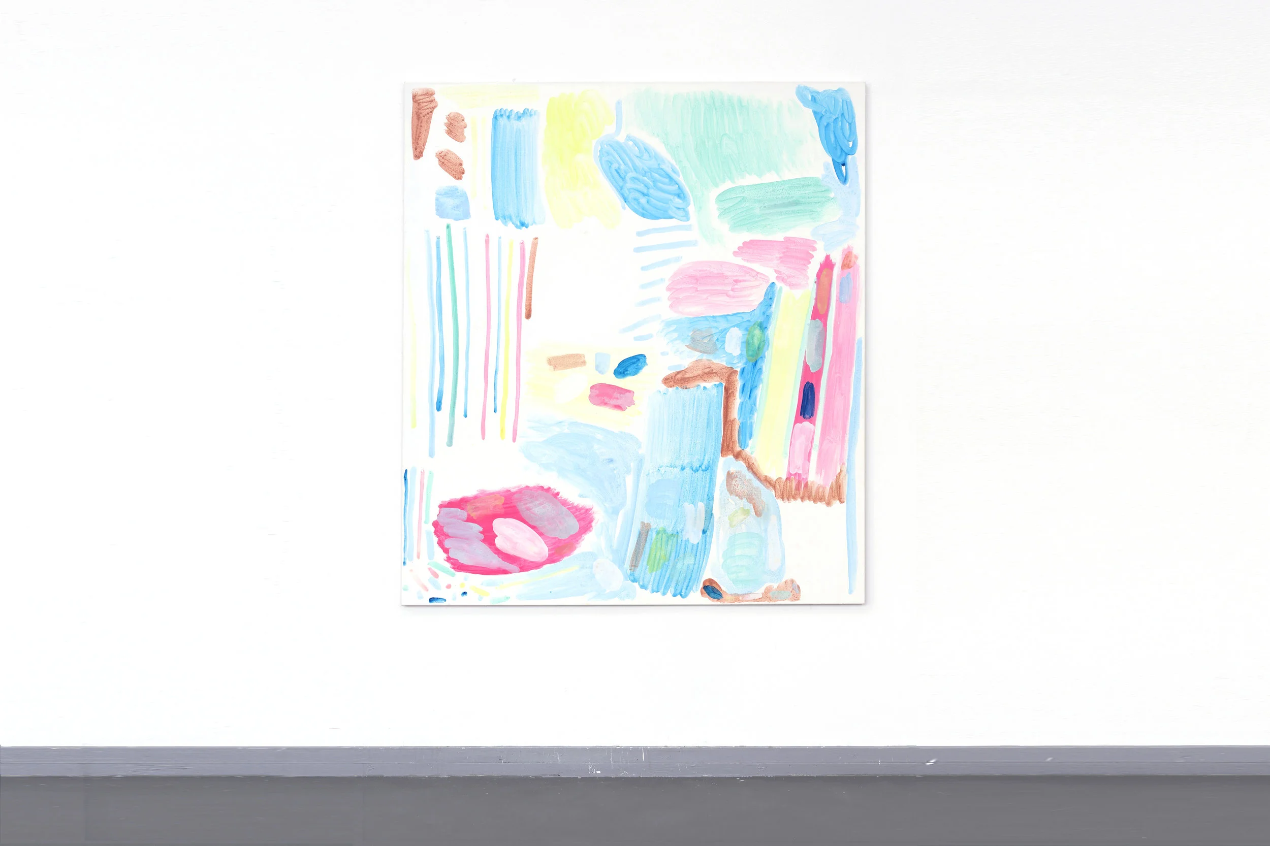 Testdoek 2 - Egg-tempera on canvas, 170 x 150 cm, 2017