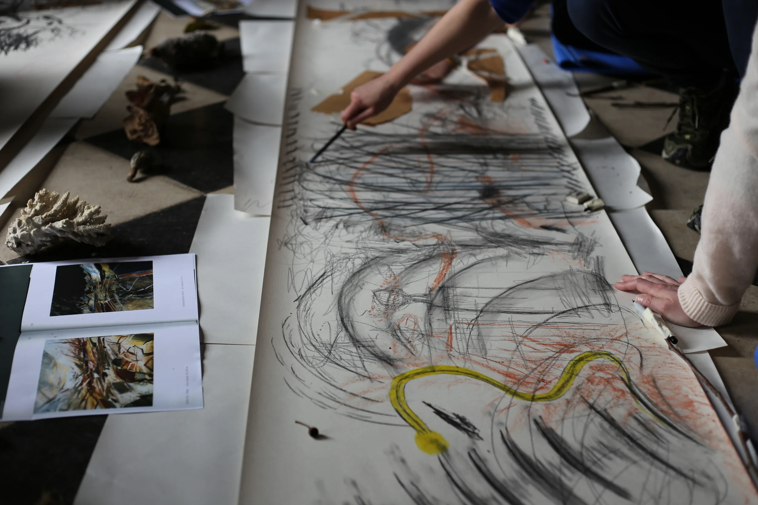A creative drawing workshop led by Jessica and Lottie