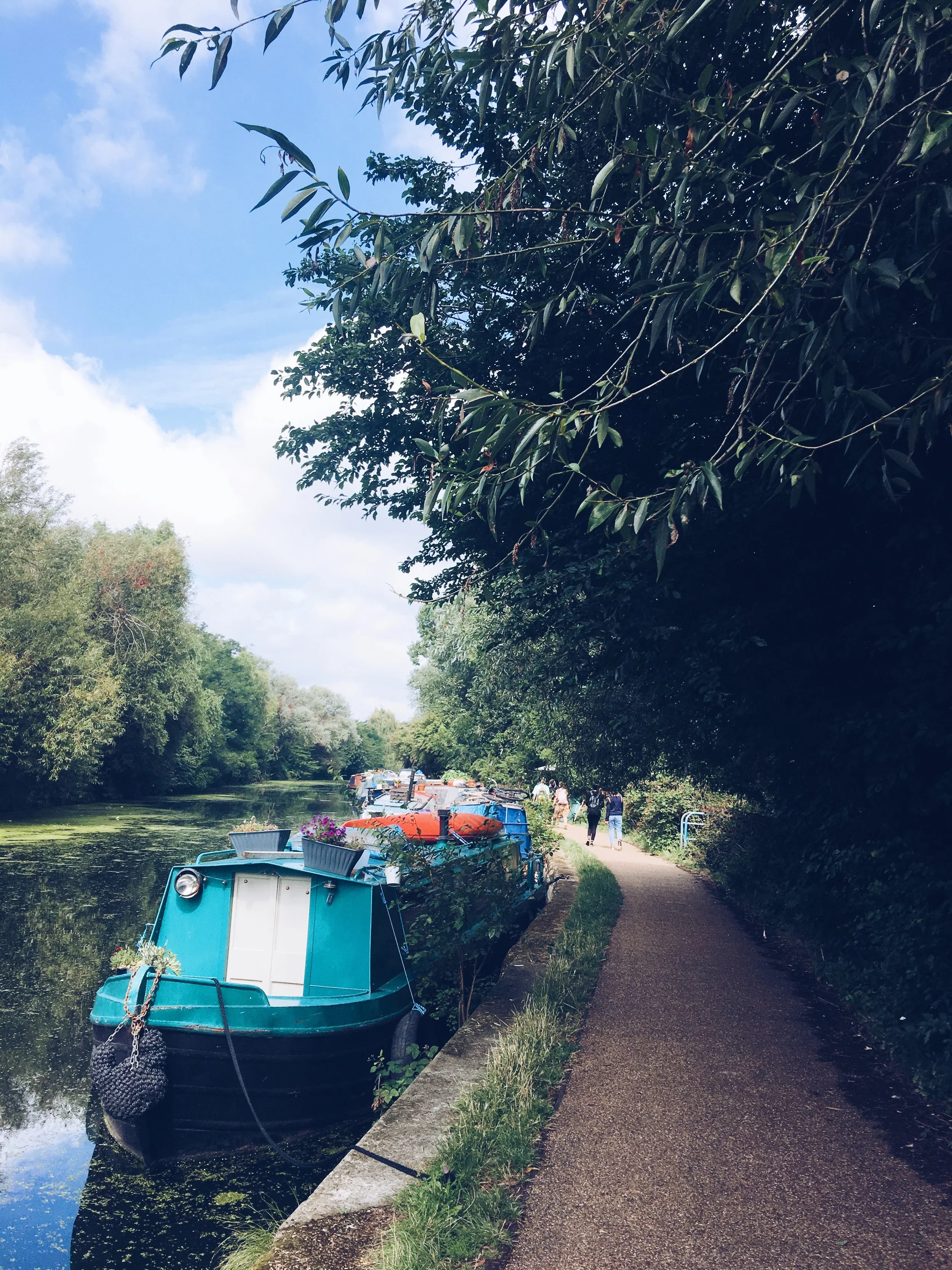 Walking along the canal