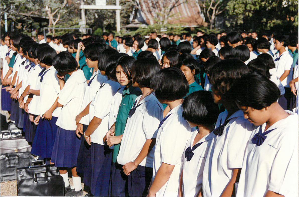 My students at Sa Klee Wittaya School during morning assembly.