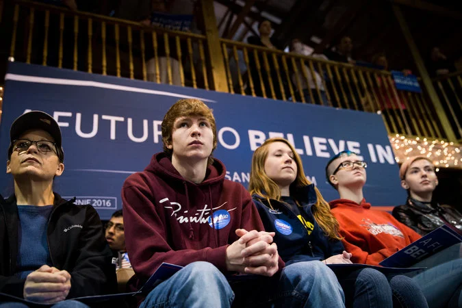 "We love you, Bernie!" But will we vote?