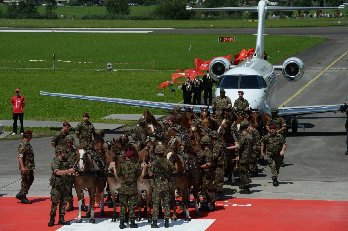 I was once too in this uniform. No horses or Pilatus for me though. (image credit: Pilatus)