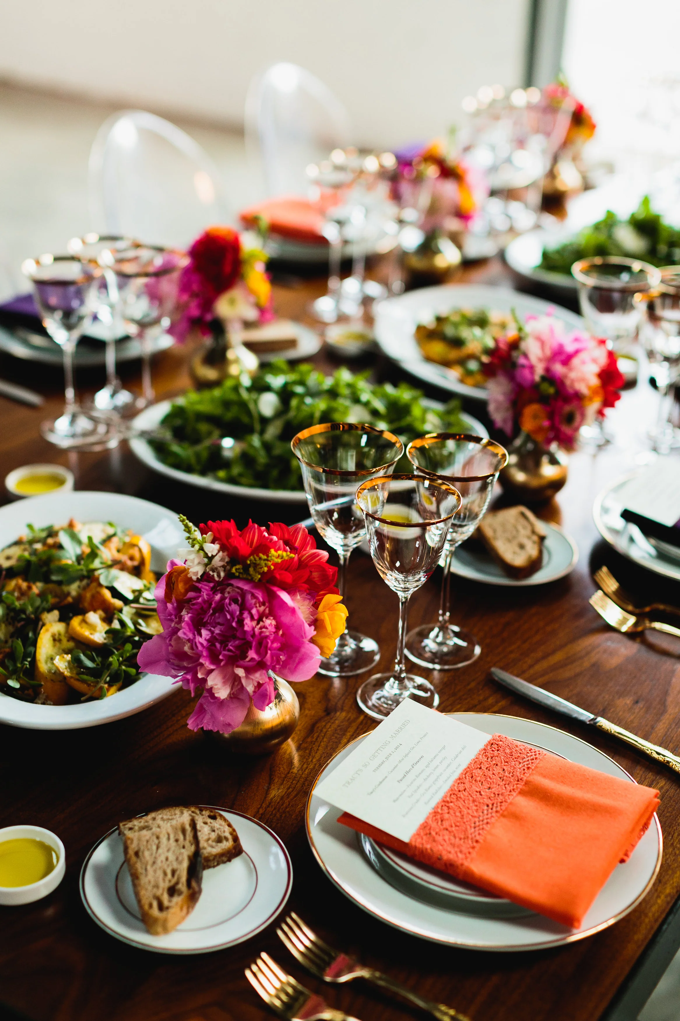 Photo: Chaz Cruz Food: Purslane Catering Floral: Joie Meffert