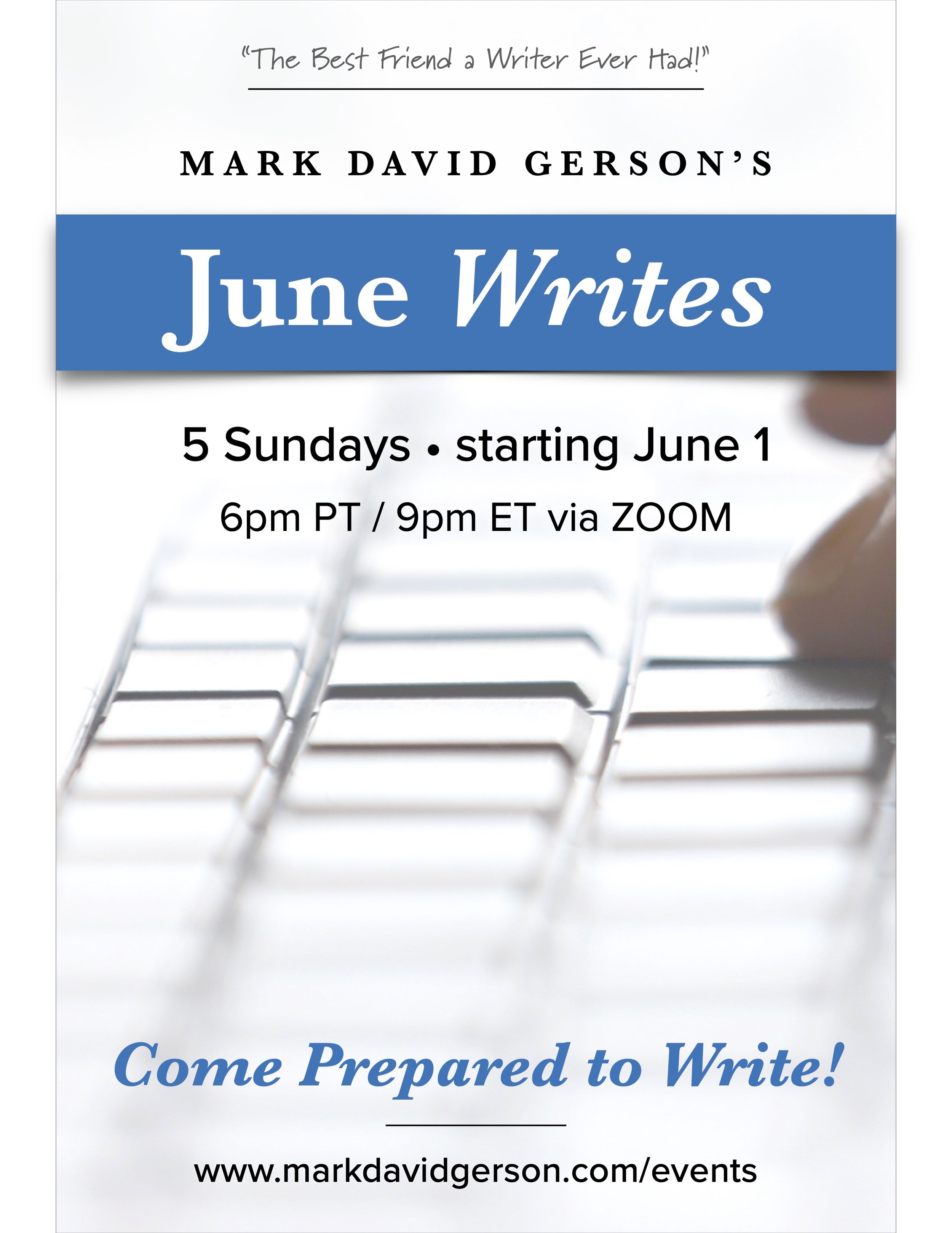 June Writes: Workshops to Free Up Your Creative Flow