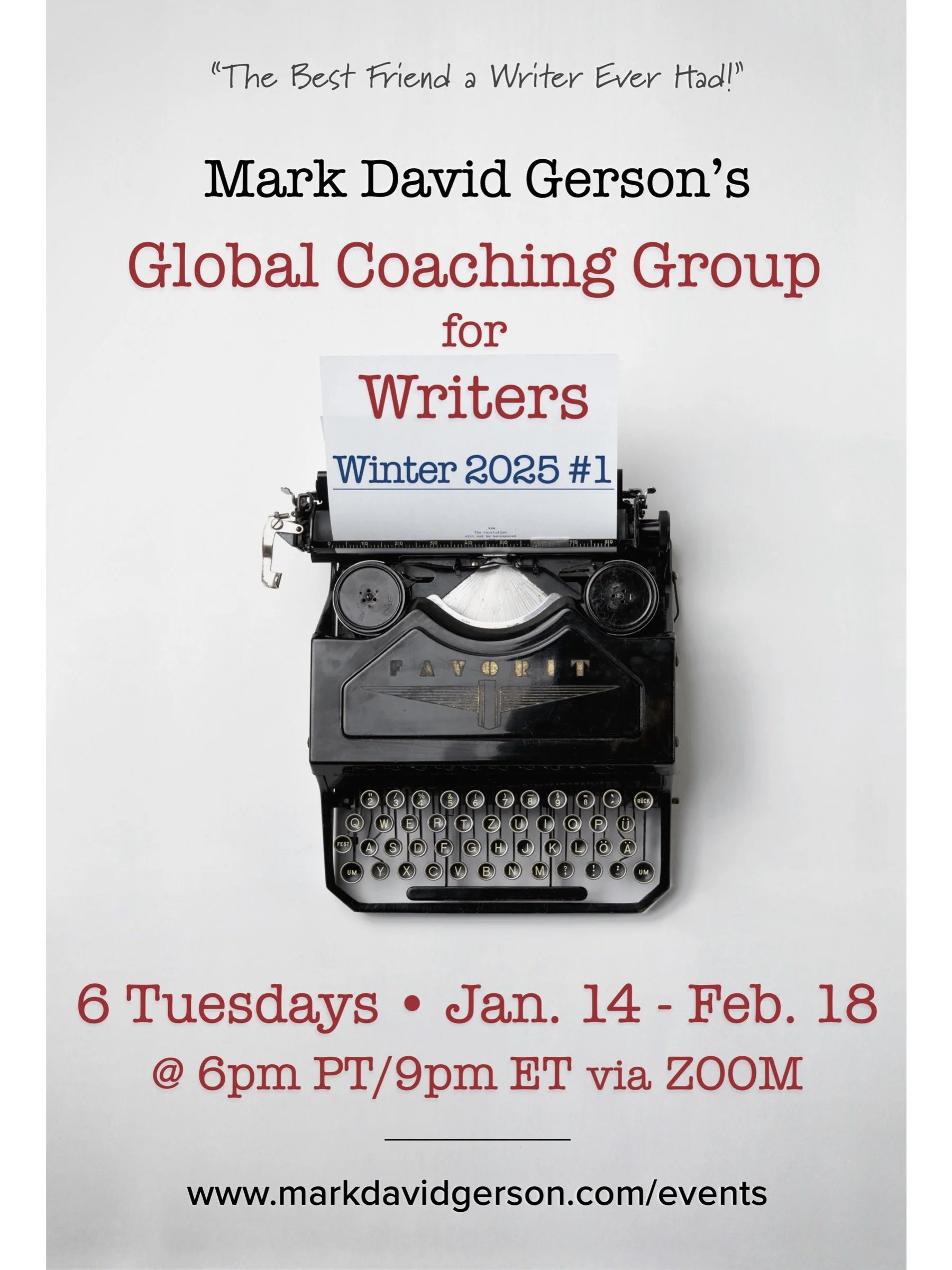 Global Coaching Group for Writers – Winter 2025-I