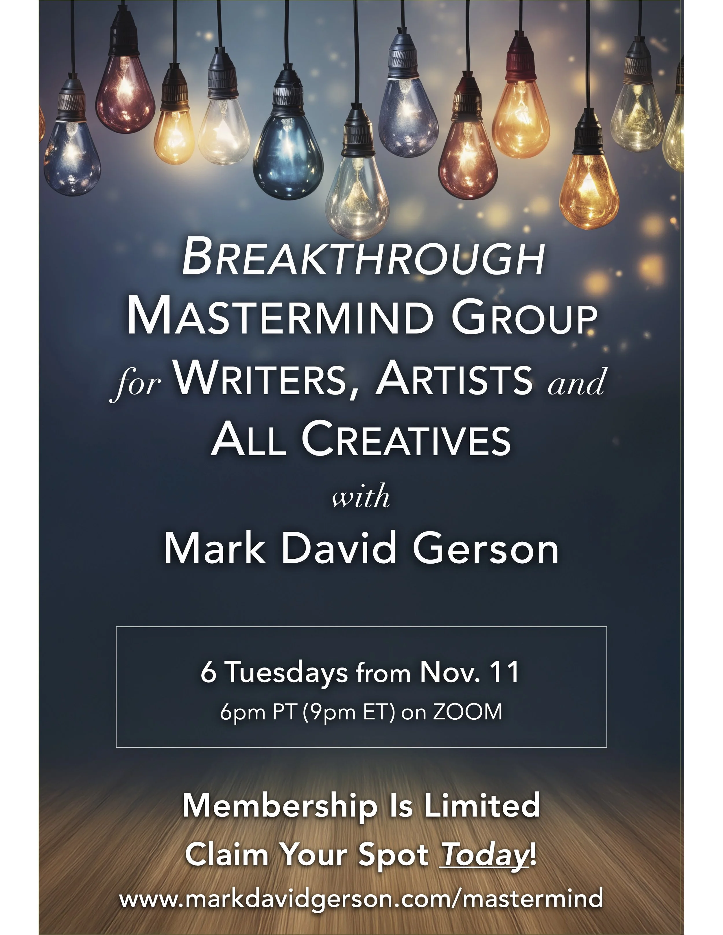 Breakthrough Mastermind for Writers, Artists & All Creatives