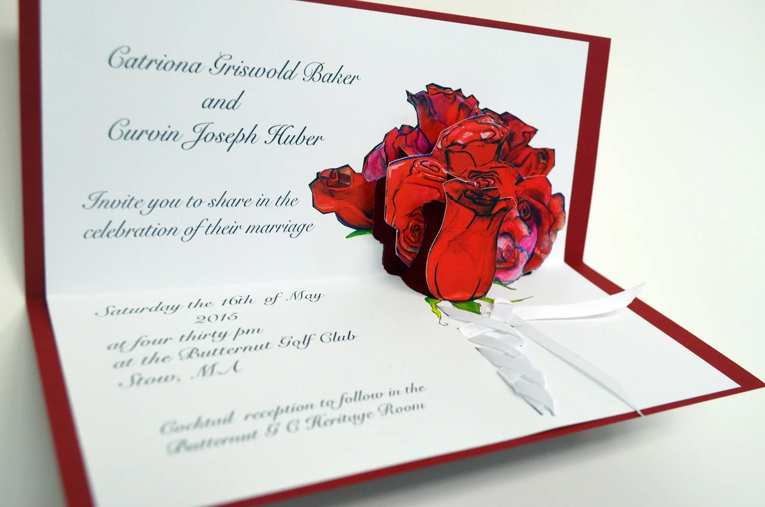 Custom wedding invitation