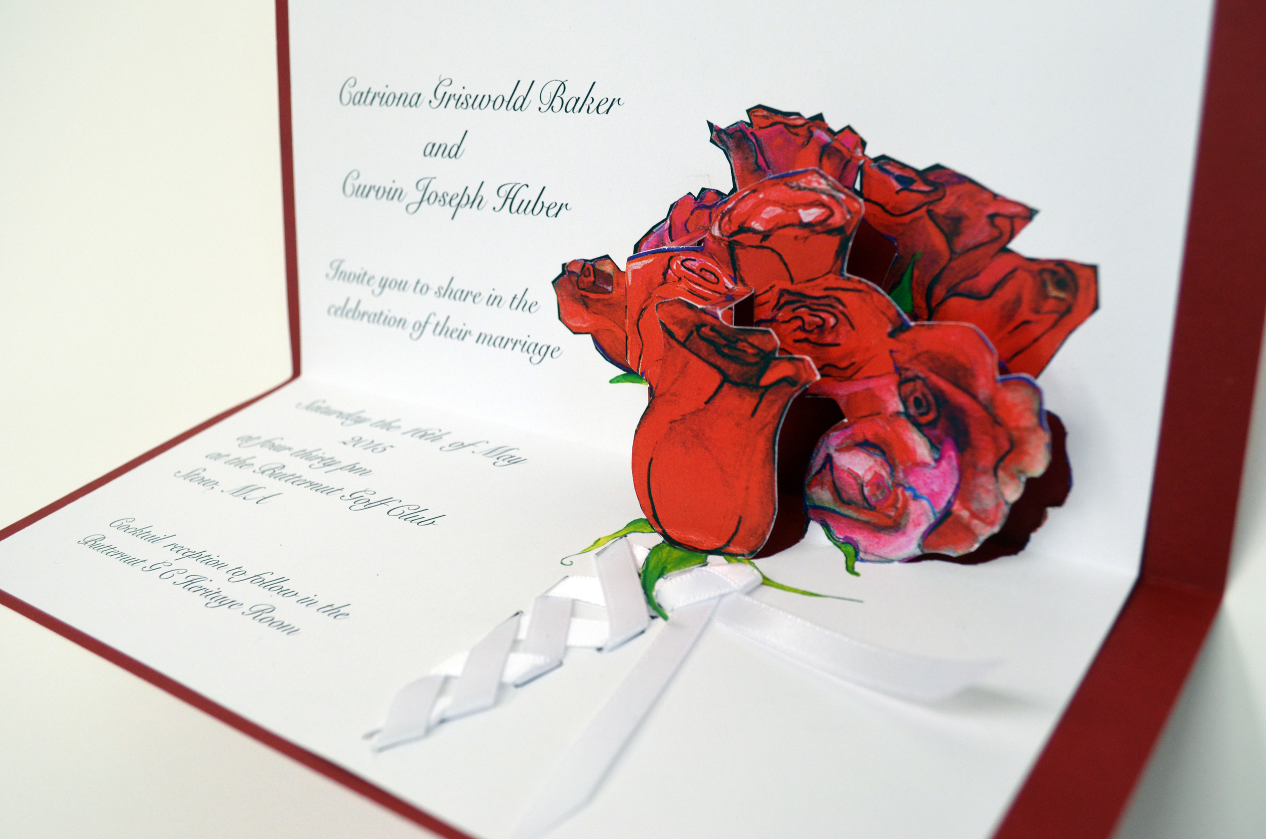 Custom wedding invitation