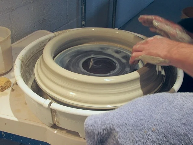 Setting up the Ring to Start Pulling Clay