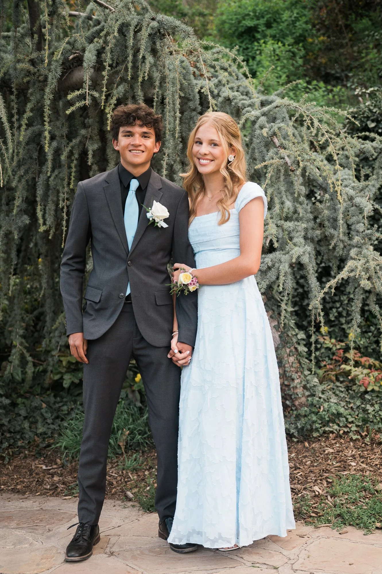 Poses for high school dance photos