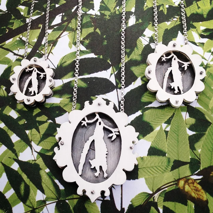 Collection designed for the Lemur Conservation Foundation. To see their mission & foundation information, go to www.lemurreserve.org . To order this necklace, visit their shop on Amazon .