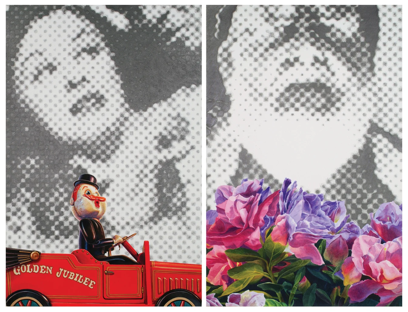 Revelation: Watching You Watching Me (Diptych) Watercolor & Graphite, 40 x 25.75 in. each