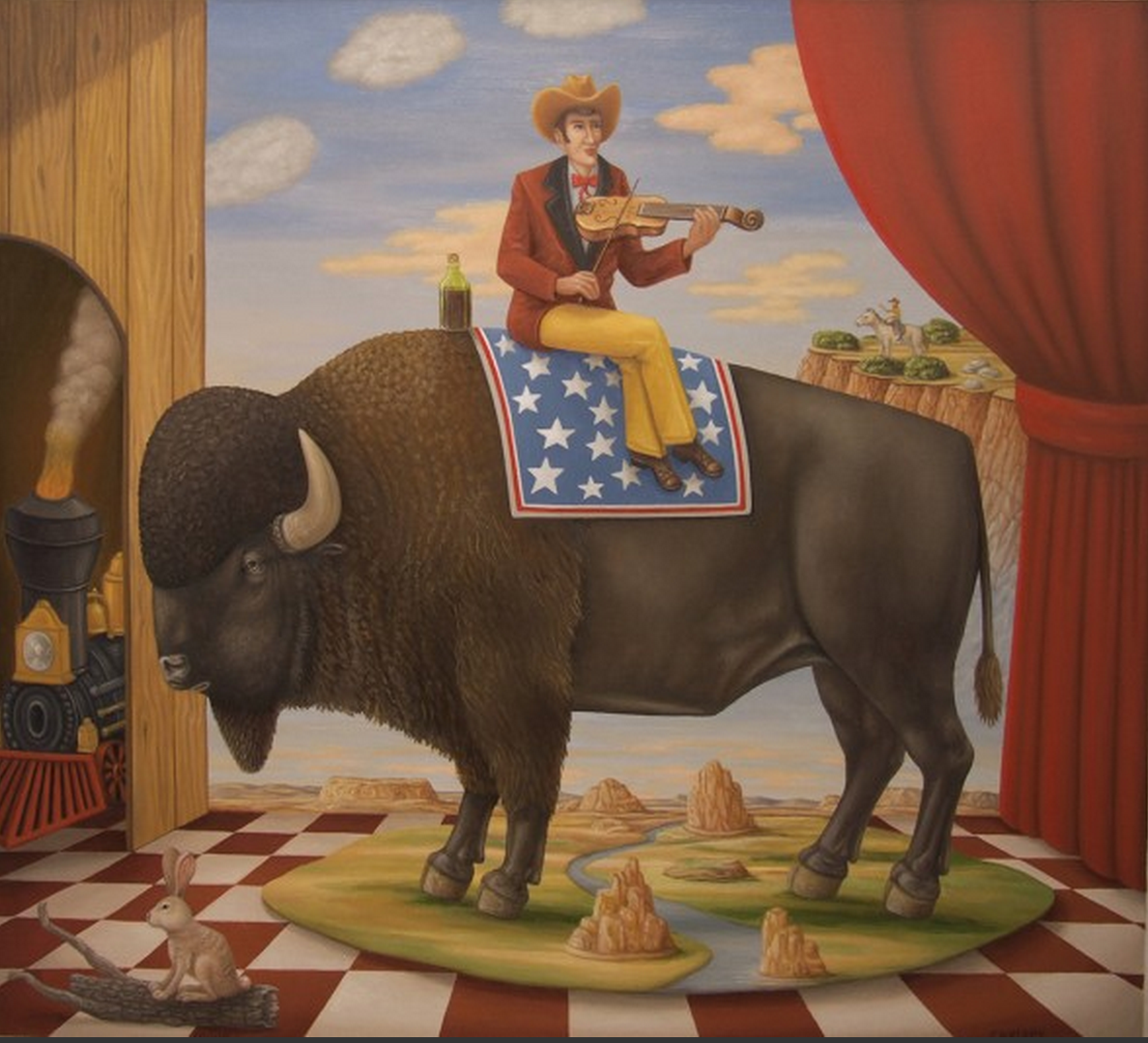 Roam, 2014, Oil on wood, 18” x 20”