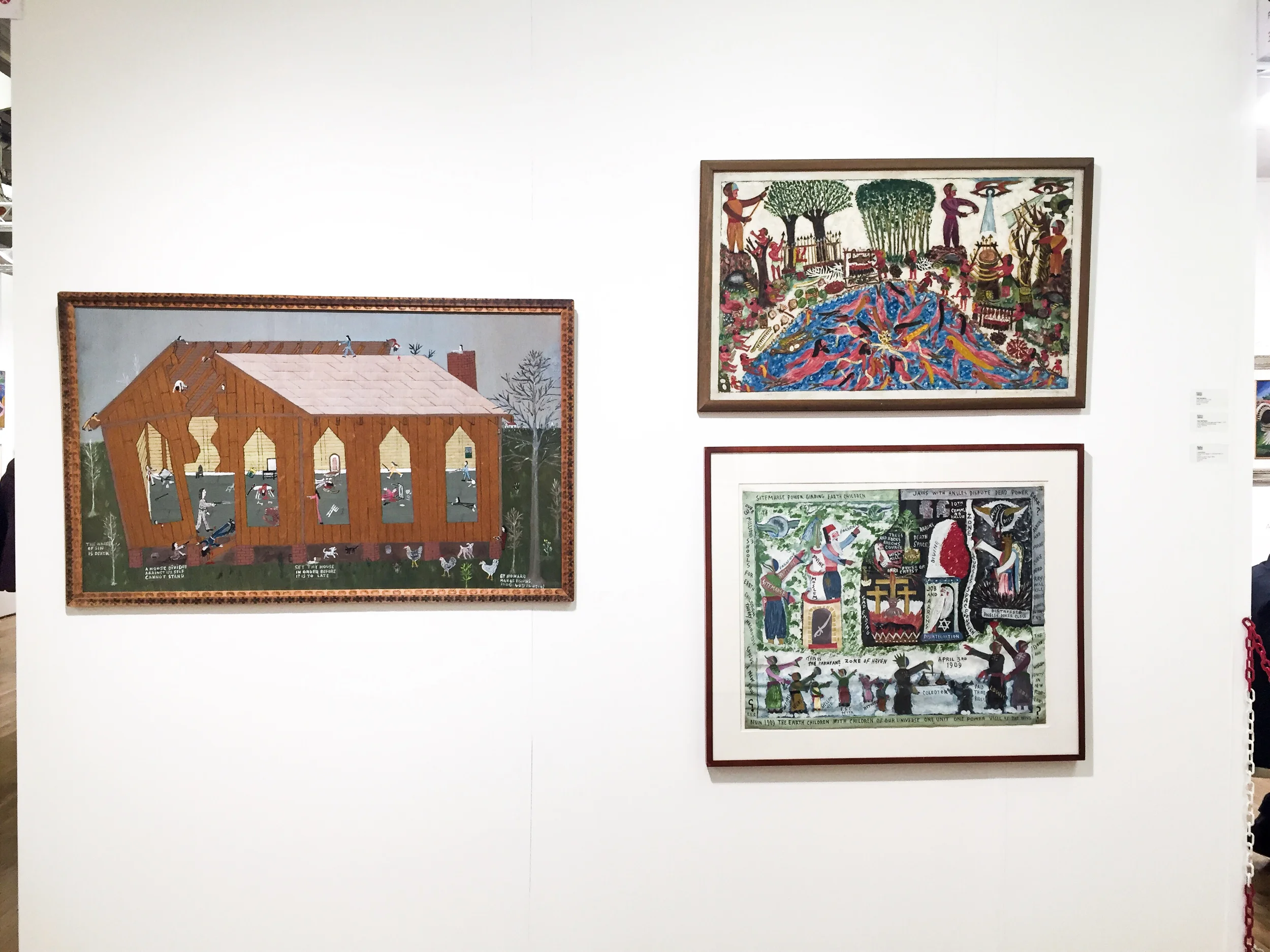 “A House Divided Against Itself Cannot Stand” by Howard Finster (on the left)