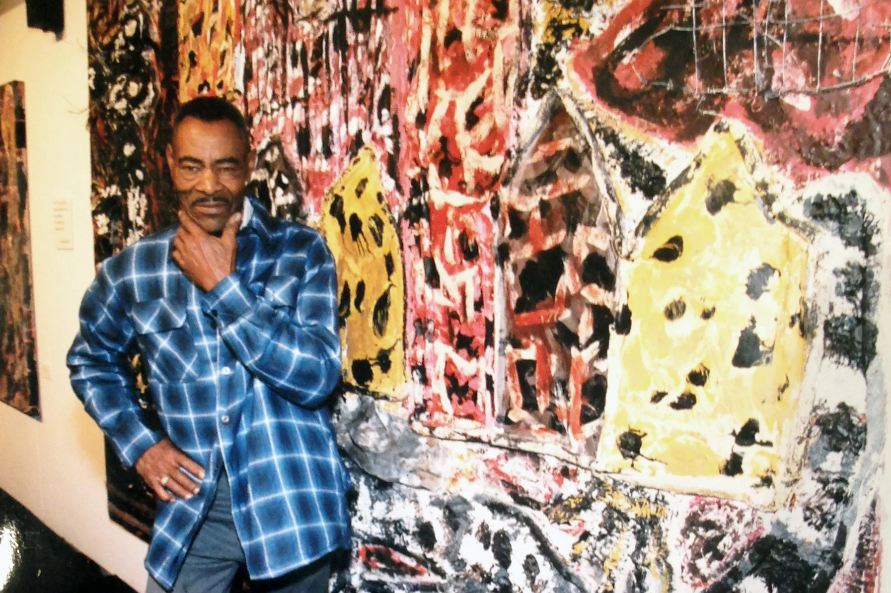 Thornton Dial in November 1998 at his first exhibition at The Arts Company (Photo : The Arts Company)