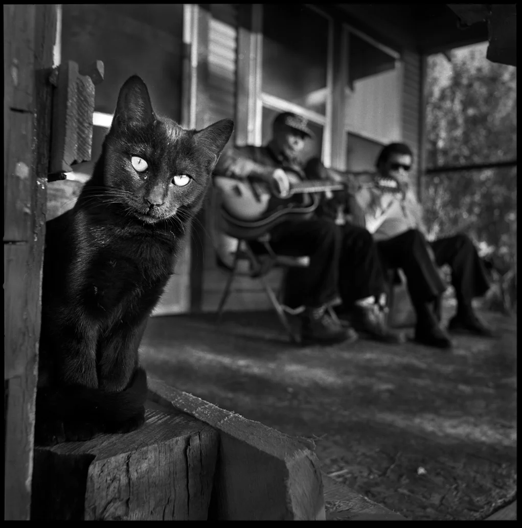 Jack Owens and Bud Spires on Jack's porch in Bentoina MS
