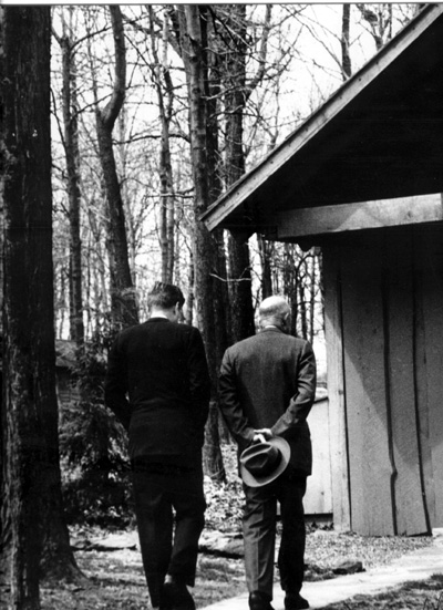 Kennedy and Eisenhower, Camp David 1961