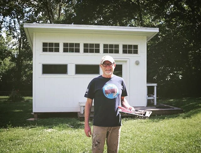 We couldn’t wait to introduce you to our newest addition to our roster, Bob Bechtol. Here he is in front of his fantastic studio space. Bechtol’s debut exhibition, Contradiction to Coalescence, opens July 6th! His upcoming series incorporates gestural, expressive and abstract applications, as well as hints of representation, overlaid in grids. For him, the process is the most important aspect. Keep your eyes open for a little studio visit video to see it for yourself 🎥✏️✨